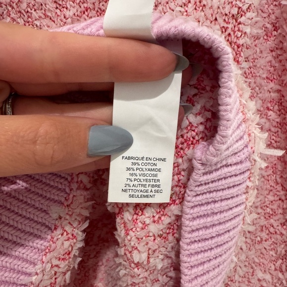 Kate Spade Pink Button Down Knit Cardigan with Clear Spade Buttons - Picture 8 of 10